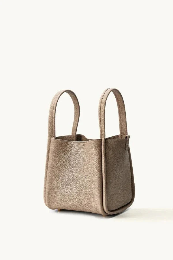 Schlichte Mini Eimer Tasche mit zwei Gurten