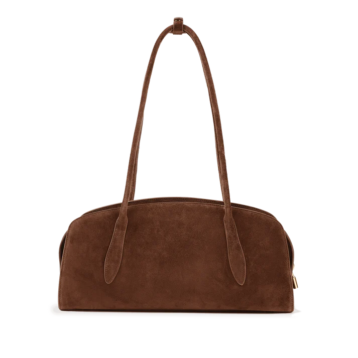 Wildleder Baguette Tasche mit Reißverschluss