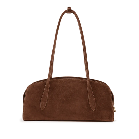 Wildleder Baguette Tasche mit Reißverschluss