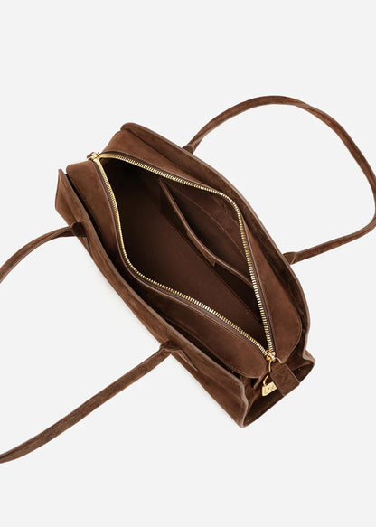 Wildleder Baguette Tasche mit Reißverschluss