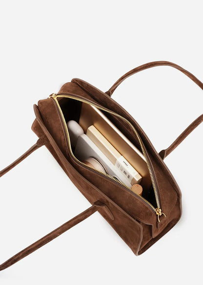 Wildleder Baguette Tasche mit Reißverschluss