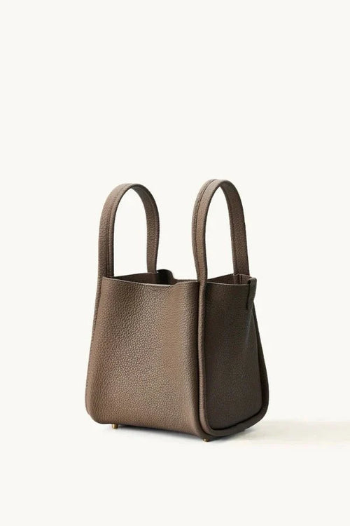 Schlichte Mini Eimer Tasche mit zwei Gurten