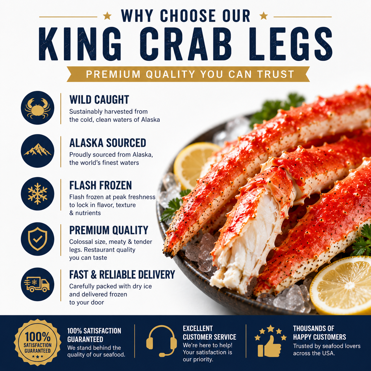 Close view of Alaskan king crab
