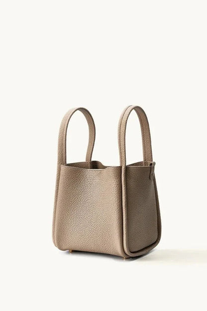 Schlichte Mini Eimer Tasche mit zwei Gurten