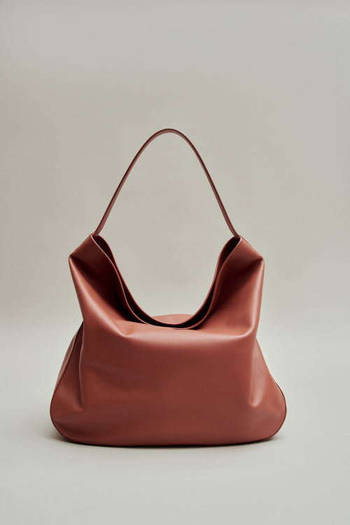 Minimalistische Hobo Schultertasche mit Reißverschlussbeutel