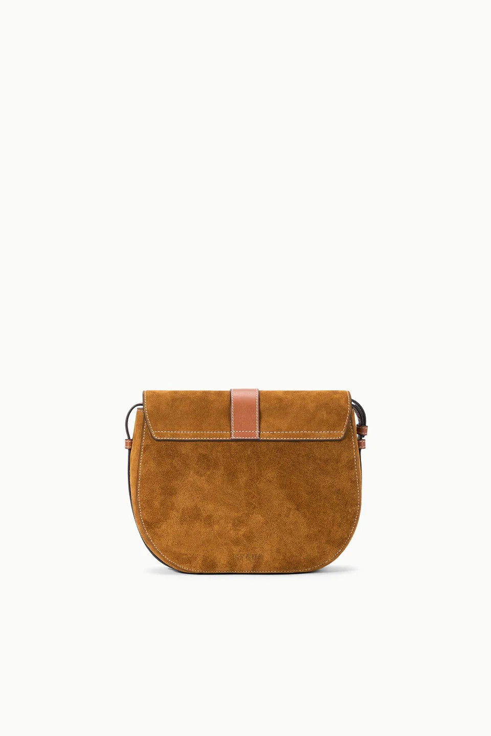 Wildleder Satteltasche mit goldener Metallverzierung