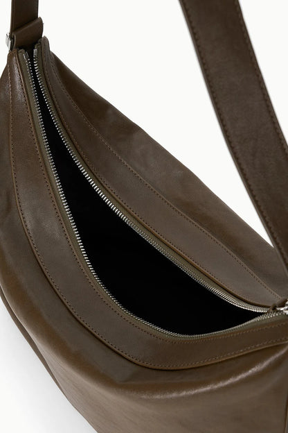 Große Halbmond Schultertasche mit verstellbarem Gurt
