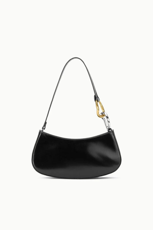 Kleine glatte Halbmond Tasche mit Metallringen