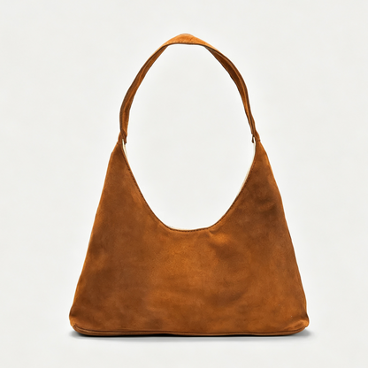 Mini Wildleder Hobo Schultertasche mit Magnetverschluss