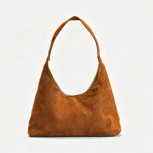 Mini Wildleder Hobo Schultertasche mit Magnetverschluss