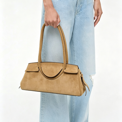 Wildleder Baguette Schultertasche
